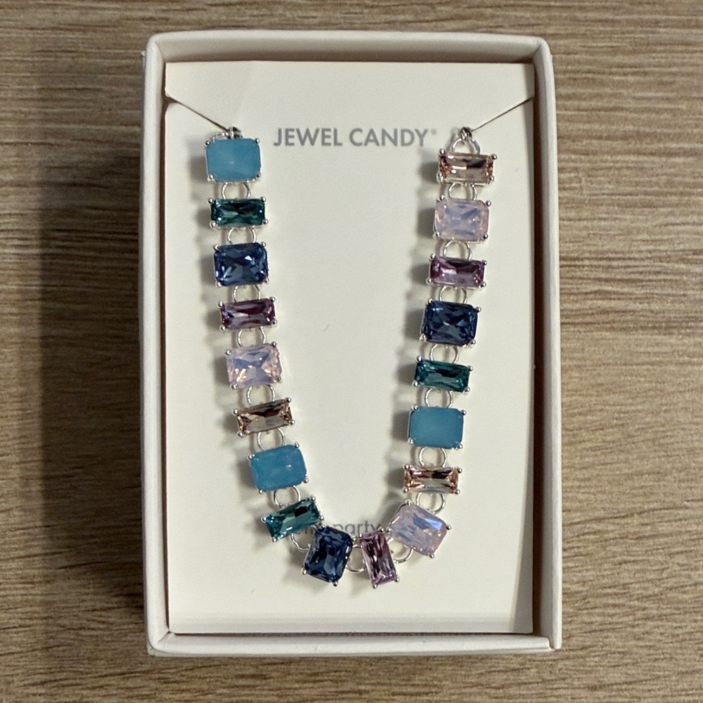 Jewel Candy Blue and Purple Gemstone Necklace